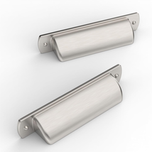 Amerdeco 10 Pack 3 Inch Hole Center Brushed Satin Nickel Drawer Pulls Cabinet Cu - £32.63 GBP