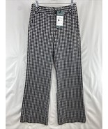 Wide Leg Womens Pants Trousers Cabi Size 4 Houndstooth Stretch Black &amp; W... - $75.99