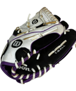 Wilson A200 EZ Catch 10 Inch Youth Baseball Glove Black/Purple/White T-b... - $424.91 MXN
