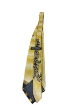  Fratello Necktie Mid-Century / Retro / Design - Yellow / Black - £15.48 GBP