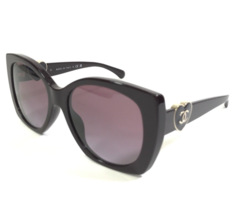 CHANEL Sunglasses 5519-A c.1461/S1 Polished Oversized Burgundy Gold Hear... - £294.41 GBP