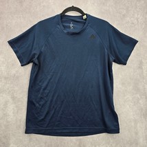 Adidas Navy Blue Performance Short Sleeve Athletic Activewear Tshirt Medium - $25.00