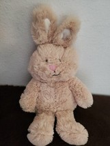 2015 Animal Adventure Bunny Rabbit Tan Brown Plush Stuffed Animal Pink Nose 12” - £14.72 GBP