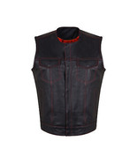 High Mileage Men&#39;s Zipper and Snap Closure Leather Club Vest Quick Acces... - £104.87 GBP+