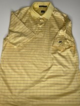 Nike Tiger Woods Men Golf Polo Shirt Fit Dry Yellow Short Sleeve Large L - £12.60 GBP