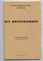 Die Meistersinger Von Nurnberg Metropolitan Opera Libretto Wagner  - £14.24 GBP