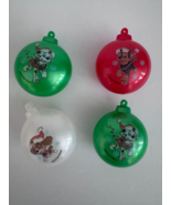 4 Small Plastic PAW PATROL Christmas Ball Ornaments - $239.24 MXN