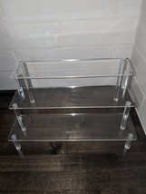 Acrylic Risers Display Stands, 3 Tier Perfume Organizer Display 12&quot; x 9&quot;... - $14.55