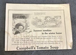 1917 /1919 Campbell&#39;s Soup Ads Cut From The Ladies Home Journal - $42.08