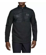 UA UNDER ARMOUR Black Cold Gear FLEECE LINED PULLOVER 1/2 ZIP Top Men Sm... - $650.51 MXN