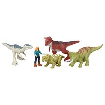 Mattel Jurassic World Dominion Carnotaurus Clash Pack, 5 Mini Toys Inclu... - £8.16 GBP