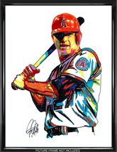 Mike Trout Los Angeles Angels Baseball Poster Print Wall Art 18x24 - £21.33 GBP