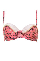 AGENT PROVOCATEUR Womens Bikini Bra Jenny Floral Pink Size UK 32C - £67.98 GBP
