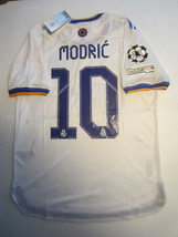 Luka Modric Real Madrid UCL Match Slim White Home Soccer Jersey 2021-2022 - £79.93 GBP