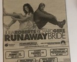 Runaway Bride Vintage Movie Print Ad Julia Roberts Richard Gere TPA5 - $5.93