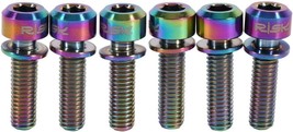 6Pcs Stem Screw Alloy Stem Tapered Bolts Screw Top Cover Bolt With, Rainbow - £24.32 GBP