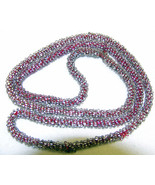 Art Deco Vintage Glass Seed Bead Necklace Cord Style  - $7.50