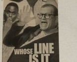 Who’s Line Is It Anyway Tv Guide Print Ad Drew Carey Wayne Brady TPA17 - $5.93