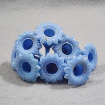 Vintage Birthday Candle Holder Baby Picks Blue Rose Flowers Party Cake L... - $12.49