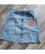 New w/Tags Mossimo Supply Co. Denim Blue Jean Button Down Mini Circle Sk... - $27.06 CAD