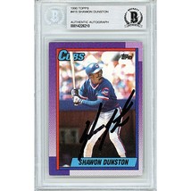 Shawon Dunston Chicago Cubs Auto 1990 Topps Baseball Autograph On-Card B... - $69.27