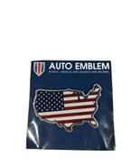WinCraft USA Flag Map Auto Emblem Acrylic Metallic with Adhesive Tape Backing - $4.95