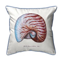Betsy Drake Nautilus Shell Extra Large 22 X 22 Indoor Outdoor White Pillow - £54.50 GBP