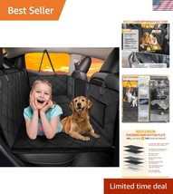 Premium Dog Car Seat Cover with Mesh Window - Protects Back Seat from Mess - $89.99