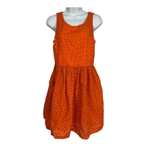 Old Navy Women&#39;s Sleeveless Fit &amp; Flow Eyelet Orange Dress Size 6 - £18.47 GBP