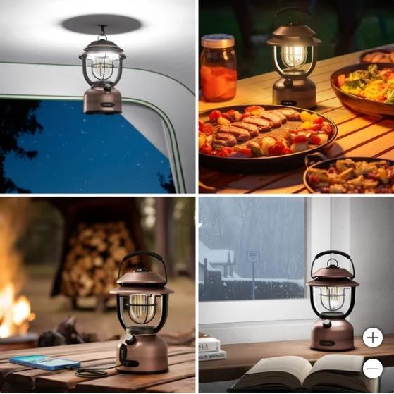 Lepro Lantern Retro Metal LED USB Rechargeable Dimmable Water-Resistant Compact Item image 8