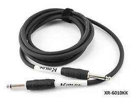 10ft Kirlin 1/4&quot; Mono Male to Male Black Guitar/Bass Amp Pro Audio Cable - £19.17 GBP