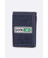 99 Battery Patch Denim Trifold Wallet - $182.33 MXN