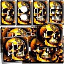 Third Eye Gold Skull Light Switch Outlet Wall Plates Yoga Room Man Cave Hd Decor - £9.10 GBP+