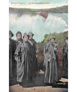 Women in Ponchos Niagara Falls New York US Canada 1905c postcard - $7.89