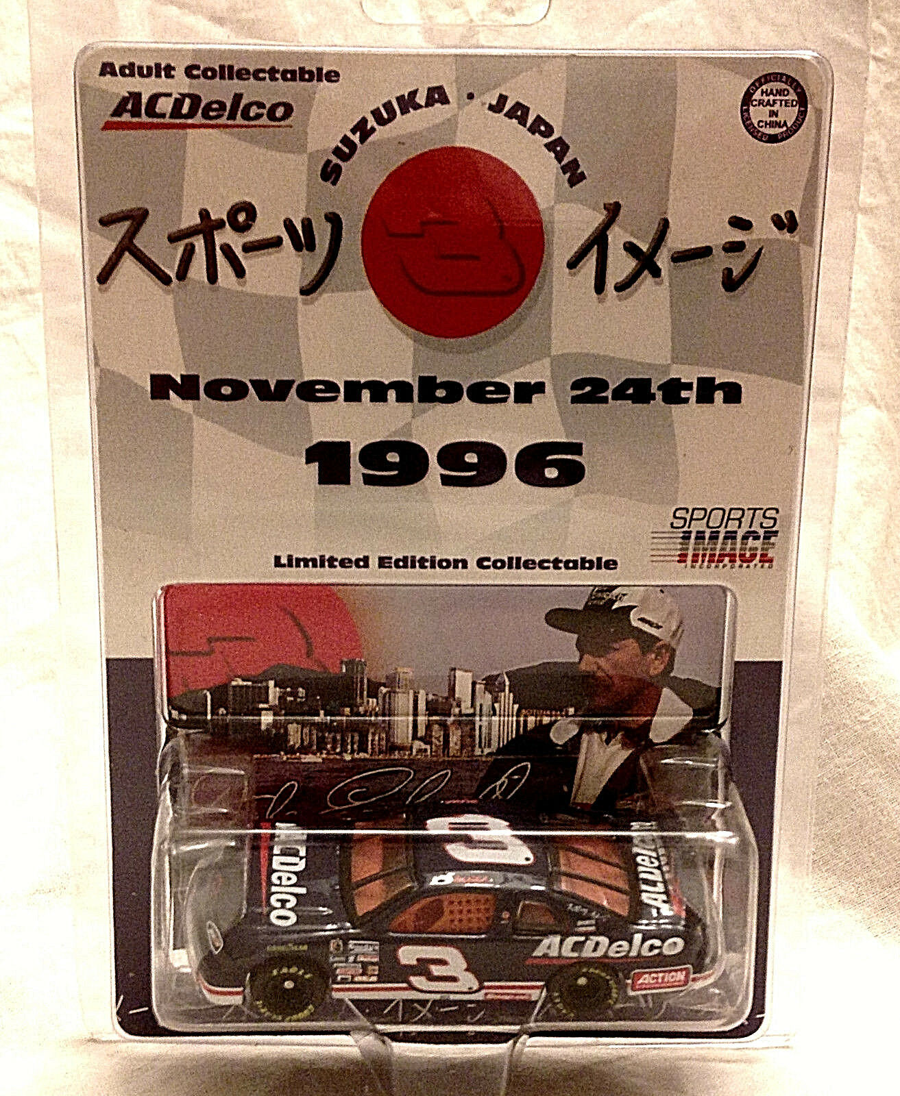 Primary image for DALE EARNHARDT NOV. 24TH, 1996 SUZUKA JAPAN AC DELCO DIE CAST CAR 1:64TH NEW*