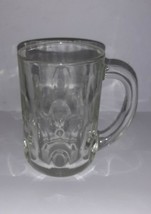 Vintage Thumbprint Beer Stein Mug With handle Clear Glass 12oz - €6,97 EUR