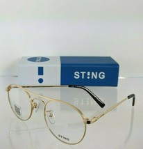 Brand New Authentic Sting Occhiali Eyeglasses Circles 1 VST 410 Col. 0300 Gold - £70.08 GBP