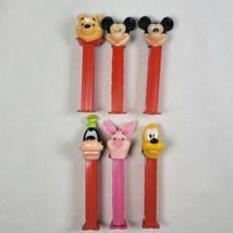 7 vintage pez dispenser lot: Disney Mickey Winnie-the-Pooh Piglet Pluto Goofy - £5.57 GBP