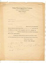 Selma Financing and Loan Company Letterhead Selma Alabama 1938 Endorsement  - $17.82