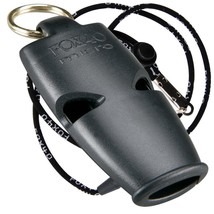 Black Fox 40 Micro Whistle Rescue Safety Referee Alert Free Lanyard - Best Value - £7.07 GBP