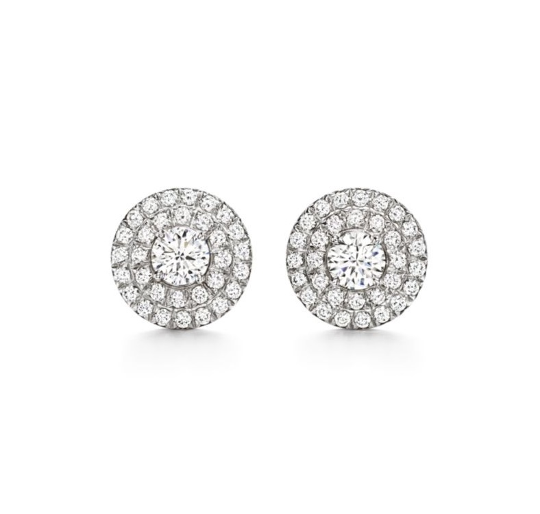 Primary image for Tiffany Soleste Stud Earrings in Platinum 
