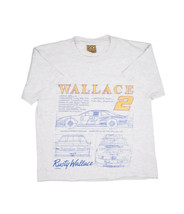 Vintage Rusty Wallace Nascar Racing T Shirt Mens L Nutmeg Schematic Graphic - £22.50 GBP