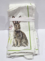Wisteria Home Easter Bunny Rabbit Cloth Fabric Dinner Napkins Set of 4 - $28.70