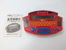 STOP Game Electronic Handheld Trivia Tiger Electronics Vintage 1998 TESTED WORKS - $21.78