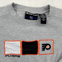 Philadelphia Flyers Sweatshirt Blueline Grey Size M Patch Black Stripes NHL - $17.61