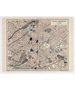 1924 ORIGINAL VINTAGE CITY MAP OF CENTRAL MANCHESTER / ENGLAND - $27.31