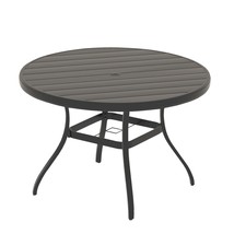 All-Weather Outdoor Metal Patio Dining Table for 4-6 w/Umbrella Hole - $4,156.52 MXN