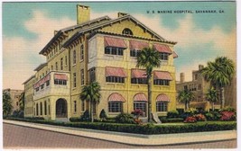 Georgia Postcard Savannah US Marine Hospital  - $2.96