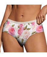 Floral Pink Flowers Panties for Women Lace Briefs Soft Ladies Hipster Un... - £10.59 GBP+