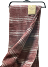 New Style Plaids Wool Blend Farmhouse Blanket Fringe Portugal 50 x 60&quot; - £30.86 GBP